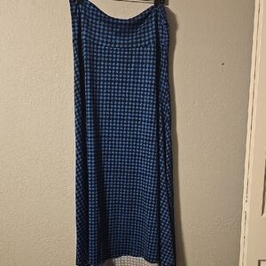LuLaRoe Blue and Black Maxi Skirt